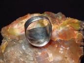 Antique Indian Head Patched Silver Cigar Band Ring c.1920～