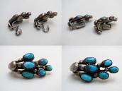 Vintage Turquoise Clip On Earrings Frank Patania?  c.1950
