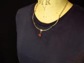 【Joe H. Quintana】 Cochiti Casted Silver Necklace w/Coral