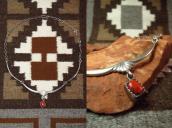 【Joe H. Quintana】 Cochiti Casted Silver Necklace w/Coral