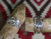 Antique Navajo Lines Sand Cast Silver Cuff Bracelet  c.1940～