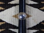Antique "Navajo Pearl" Face Small Ring in Silver  c.1930～