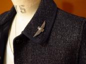 Antique CrossedArrows Stamped Thunderbird Silver Pin c.1930～