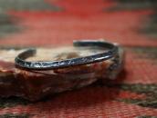 Antique ➸ Stamped Narrow Trianglewire Cuff Bracelet  c.1930