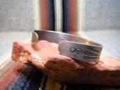 Antique Flower Stamped Silver Small Cuff Bracelet  c.1920