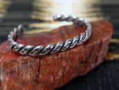 Antique Navajo Stamped Twistedwire Cuff Bracelet  c.1935～