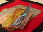 Antique Navajo Thunderbird Shaped Silver Pin w/TQ  c.1930～