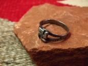 Antique 卍 WhirlingLog Patched Split Shank Narrow Ring c.1930