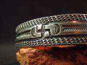 Antique Navajo 卍 Stamped Ingot Silver Cuff Bracelet c.1925～
