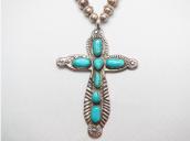 Horace Iule Zuni Vintage Cross Fob Beads Necklace