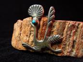 Vintage Roadrunner Pin with Turquoise  c.1960