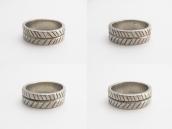 Antique Navajo Filed & Stamped Ingot Silver Ring  c.1930～