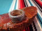 【Thomas Curtis】 Navajo 『Tire Tracks』 Heavy Gauge Silver Ring