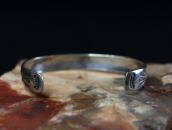 Antique Snake & Arrows Stamped Silver Cuff Bracelet  c.1930～