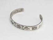 Antique Snake & Arrows Stamped Silver Cuff Bracelet  c.1930～