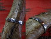 Antique Snake & Arrows Stamped Silver Cuff Bracelet  c.1930～