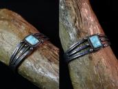 Vintage Navajo Split Band Cuff Bracelet w/Sq. #8 TQ  c.1945～