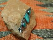 Antique Two Arrowheads & Green Turquoise Pin Brooch  c.1935～