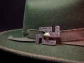 Antique 卍 Shape 卍 Stamped Silver Pin w/TQ  c.1920