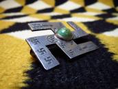 Antique 卍 Shape 卍 Stamped Silver Pin w/TQ  c.1920