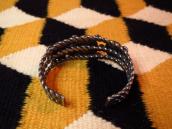 Vintage Twisted Wire Cuff Bracelet w/Gem Grade #8 TQ c.1940～