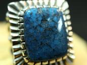 【Clendon Pete】 Navajo Top Grade Kingman Turquoise Ring  JP20