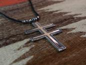 【Clendon Pete】 NAVAJO GUILD Style Dragonfly Cross Necklace