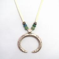 【Dyaami Lewis】 Naja w/Roman Glass & Silver Beads Necklace