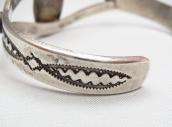 Vintage Navajo Split Band Silver Cuff Bracelet w/TQ  c.1955～
