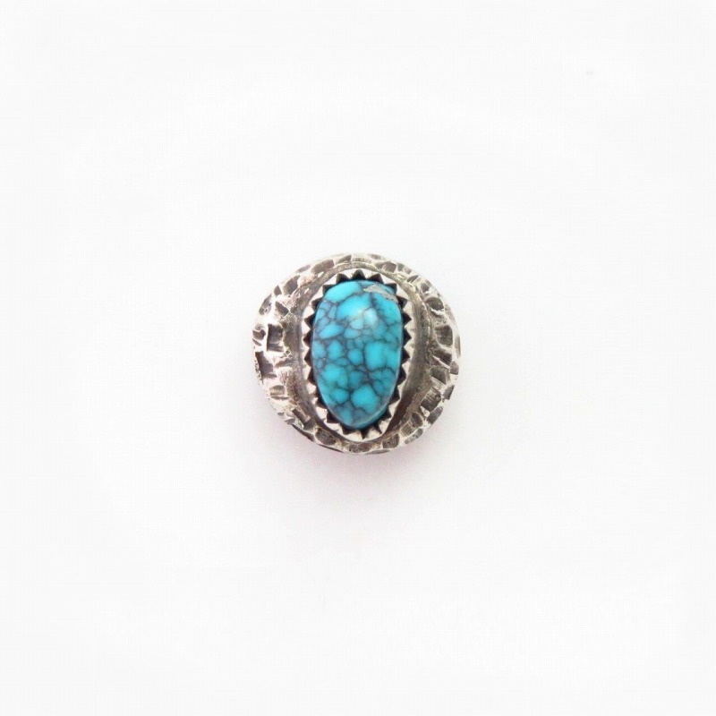 Vintage Navajo Gem Quality Turquoise Pin in Silver  c.1960～