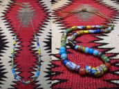 Antique Vintage Mix TradeBead & Navajo SilverBead Necklace 1