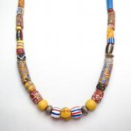 Antique Vintage Mix TradeBead & Navajo SilverBead Necklace 2