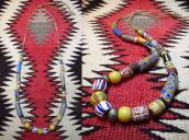 Antique Vintage Mix TradeBead & Navajo SilverBead Necklace 2