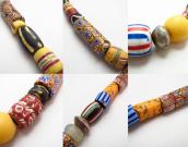 Antique Vintage Mix TradeBead & Navajo SilverBead Necklace 2