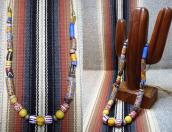 Antique Vintage Mix TradeBead & Navajo SilverBead Necklace 2