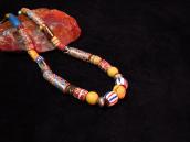 Antique Vintage Mix TradeBead & Navajo SilverBead Necklace 2