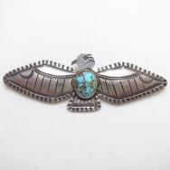 Antique 【Ganscraft】 Thunderbird Slug Silver Pin w/TQ c.1930