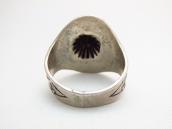 Antique Shell Repoused & ❤︎ Stamped Mens Tourist Ring c.1930