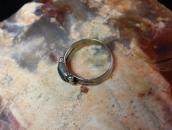 【Ganscraft】 Antique Worn Silver Ring w/Turquoise  c.1930～