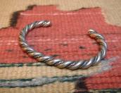OLDPAWN Twisted Silver Wire Cuff Bracelet  c.1960～