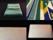 ビンテージ チマヨ織り オルテガ ガンズクラフト グリーン パース 緑 箱付き 1930年代 アンティーク ナバホ 刻印