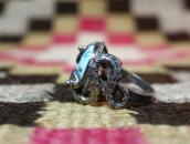 Antique Pueblo or Navajo Snakes Applique Men's Ring  c.1940