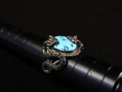 Antique Pueblo or Navajo Snakes Applique Men's Ring  c.1940