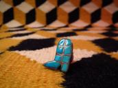 Vintage Zuni Inlay Boots Shape Pin  c.1950～