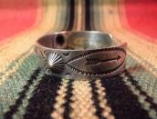 Antique Snake Stamp & Concho Repoused Cuff Bracelet  c.1935～