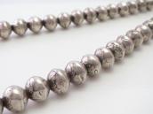 Vintage Navajo "Mercury Dime" Silver Beaded Necklace c.1960～