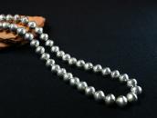 Vintage Navajo "Mercury Dime" Silver Beaded Necklace c.1960～