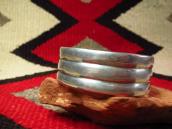 Antique Navajo or Pueblo Ribbed Silver Cuff Bracelet c.1935～