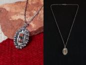 Atq Small Burst Design Top w/PetrifiedWood Necklace  c.1935～