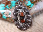 Atq Small Burst Design Top w/PetrifiedWood Necklace  c.1935～